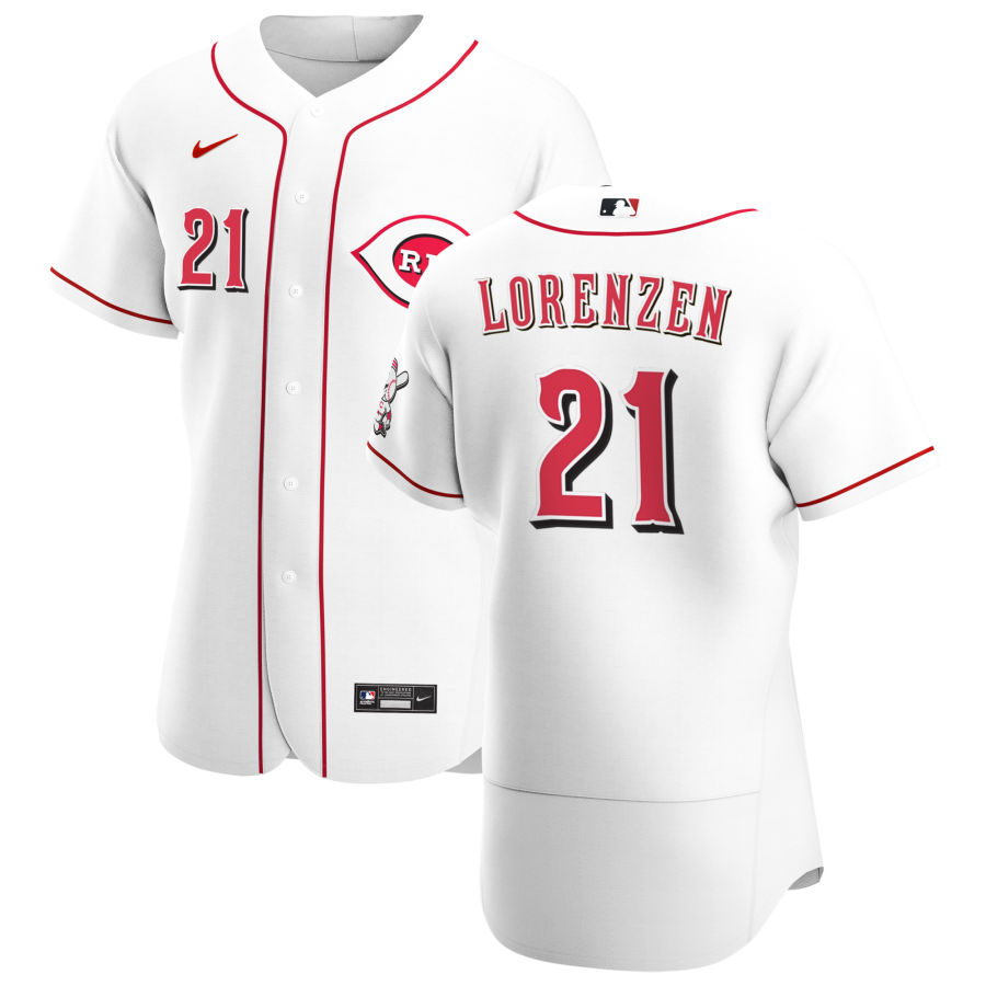 Cincinnati Reds 21 Michael Lorenzen Men Nike White Home 2020 Authentic Player MLB Jersey